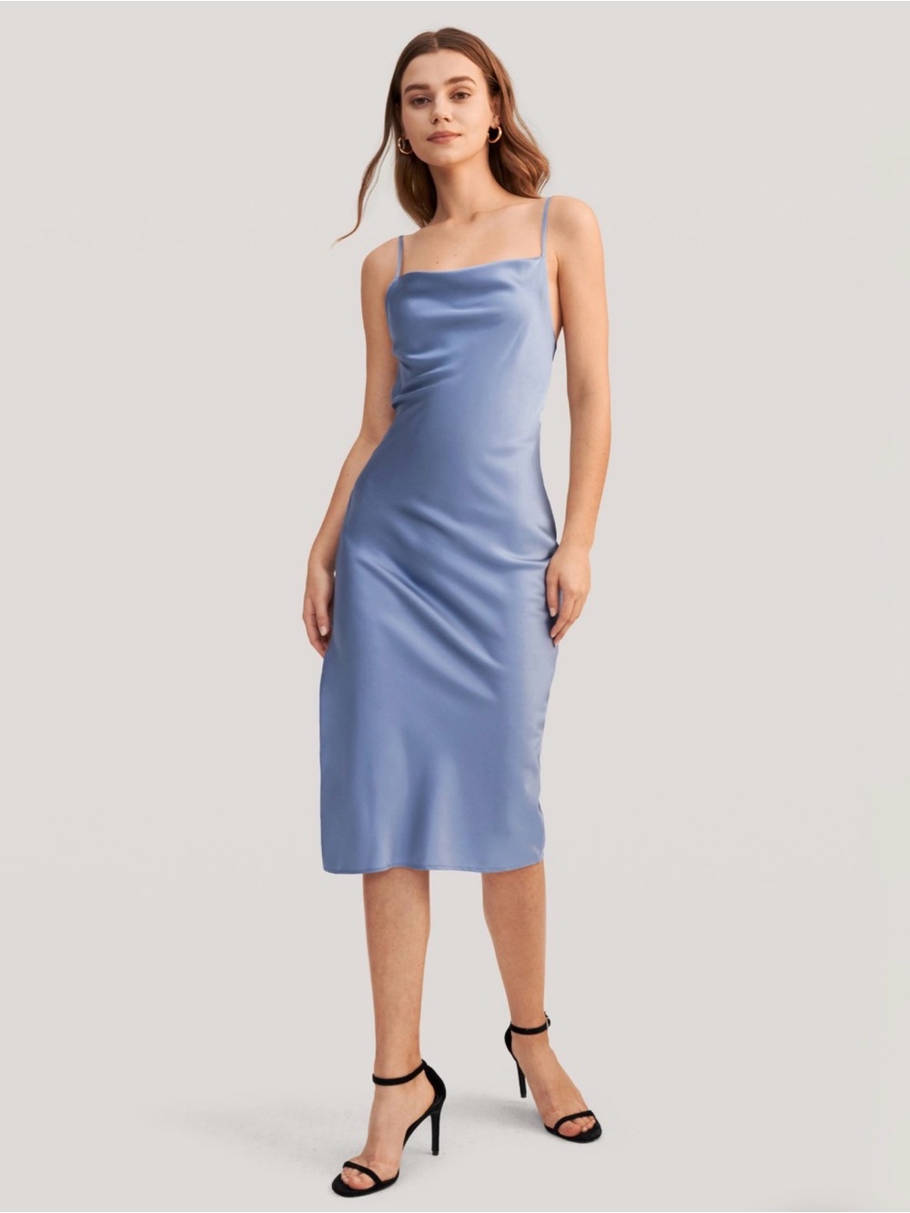 Lilysilk Silk Slip Dress. Size 10. Color Azure